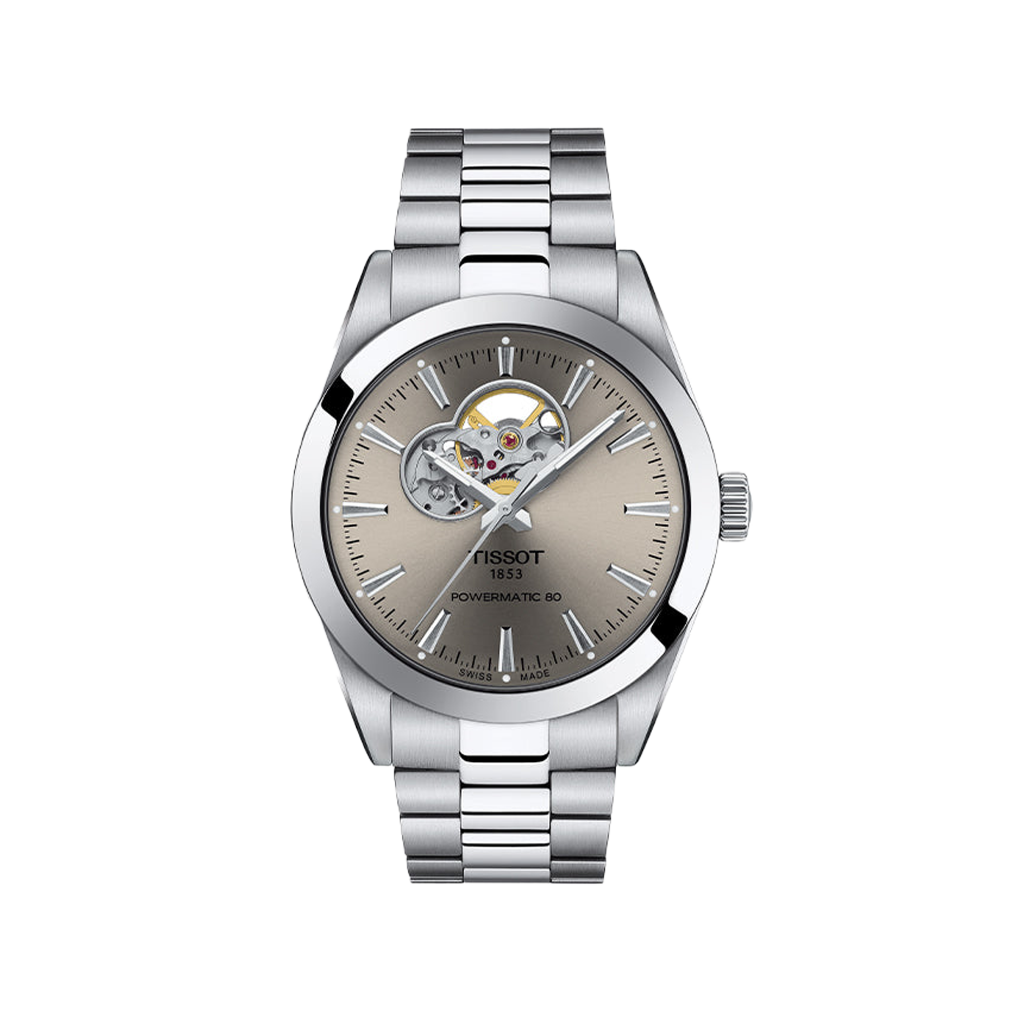 Tissot Gentleman Powermatic 80 Open Heart Rhodium