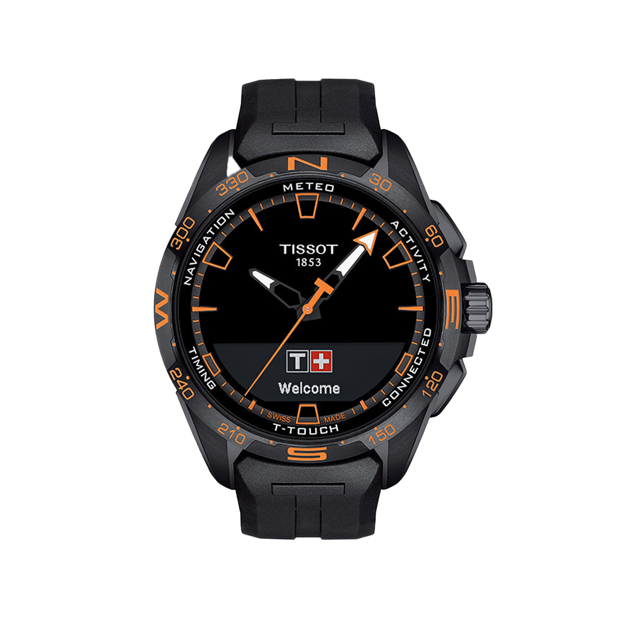 Tissot T-Touch Connect Solar Black PVD Orange Indices Rubber