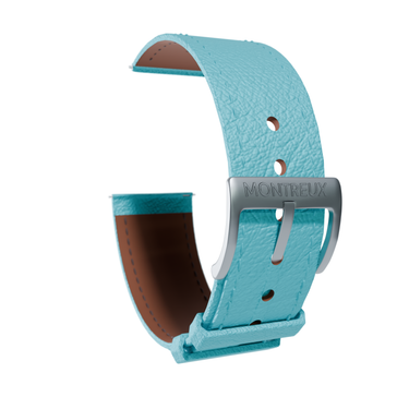 MONTREUX 20mm Aqua Blue French Epsom Leather Strap