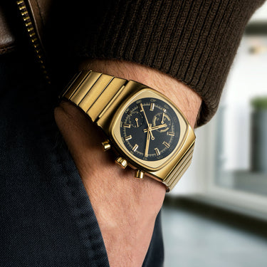 Brew Metric - Gold & Black Chronograph Watch