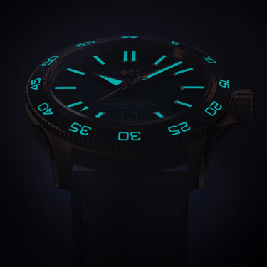 Christopher Ward C60 Pro 300 Bronze - Blue Ombré - Vintage leather (Oak) - Image