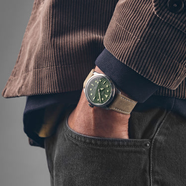 Christopher Ward C65 Dune Automatic Marram Stainless Steel - Camel Orlando Leather