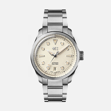 Christopher Ward C65 Dune Automatic - White Sand - Bader bracelet - Image