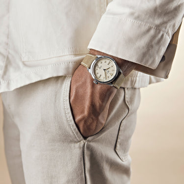 Christopher Ward C65 Dune Automatic - White Sand - Bader bracelet - Image