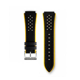 Brew Metric - Leather + Suede Strap 19.50mm (Taxi-Yellow)