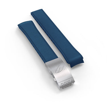 DOXA SUB 1500T Rubber strap with folding clasp, Navy blue