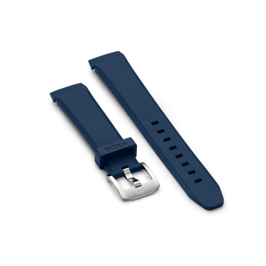 DOXA SUB 200 C-GRAPH II Rubber strap with buckle, Navy blue