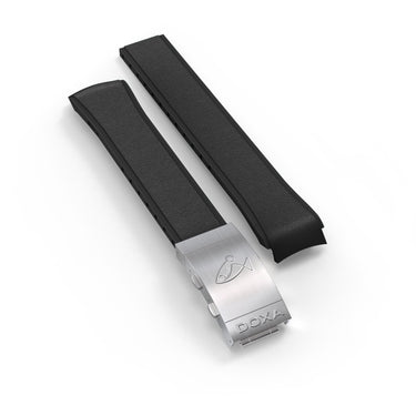 DOXA SUB 300 Rubber strap with folding clasp, Black