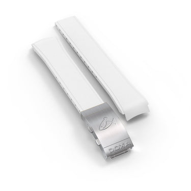 DOXA SUB 300 Rubber strap with folding clasp, White