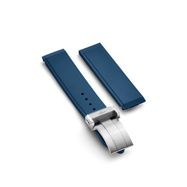 DOXA SUB 600T Rubber strap with folding buckle, Navy blue