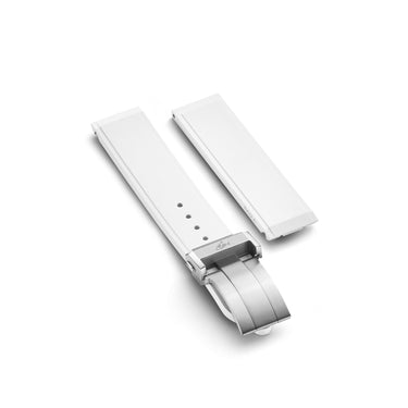 DOXA SUB 600T Rubber strap with folding buckle, White