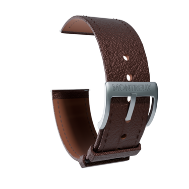 MONTREUX 20mm Dark Brown French Epsom Leather Strap