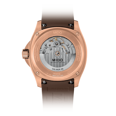 MIDO Multifort TV Big Date - Gold PVD - Rubber Strap