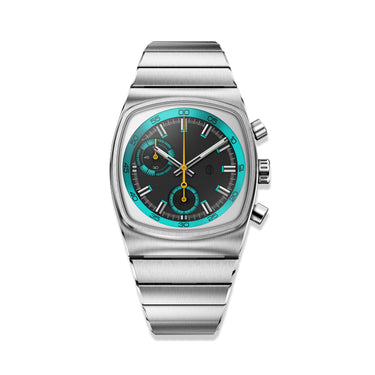 Brew Metric - Teal & Yellow Chronograph Watch
