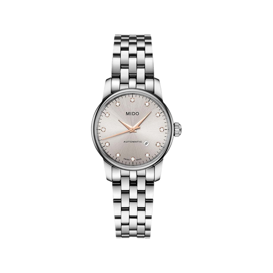 Mido Baroncelli Diamonds - Stainless Steel - Stainless Steel Strap - 29mm