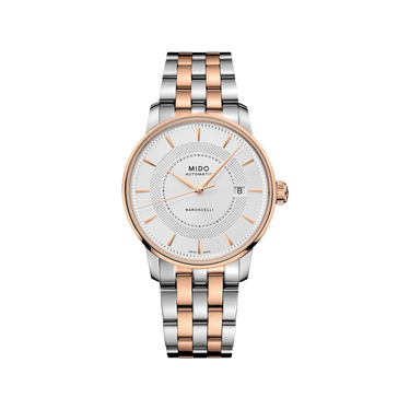 Mido Baroncelli Signature - Stainless Steel with Rose Gold PVD - Stainless Steel with Rose Gold PVD Bracelet