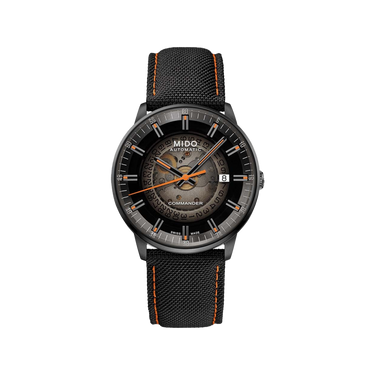 Mido Commander Gradient - Stainless Steel with Black PVD - Black Fabric Strap