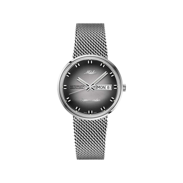 Mido Commander Shade - Stainless Steel - Milanese Mesh in Stainless Steel Bracelet