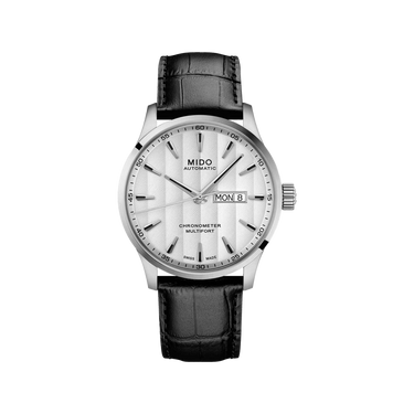 Mido Multifort Chronometer - Stainless Steel - Black Leather Strap