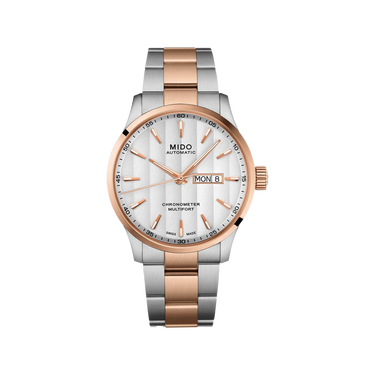 Mido Multifort Chronometer - Stainless Steel with Rose Gold PVD - Stainless Steel with Rose Gold PVD Strap