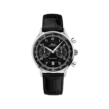 Mido Multifort Patrimony Chronograph - Stainless Steel - Black Leather Strap