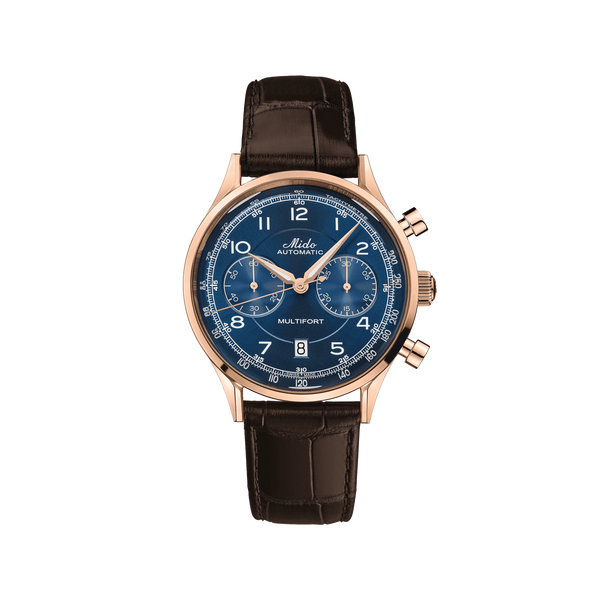 Mido Multifort Patrimony Chronograph - Stainless Steel with Rose Gold