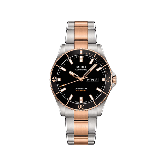 Mido Ocean Star - Stainless Steel with Rose Gold PVD -  Stainless Steel Rose Gold PVD Bracelet