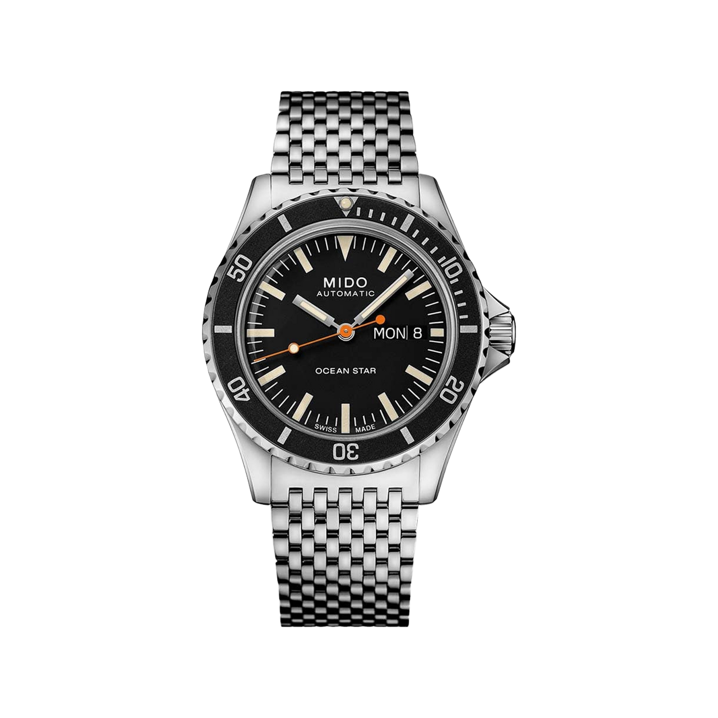 Mido Ocean Star Tribute - Stainless Steel - Interchangeable Stainless Steel Bracelet and Leather Strap