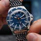 Mido Ocean Star Tribute - Stainless Steel - interchangeable Stainless Steel Strap and Blue Fabric Strap