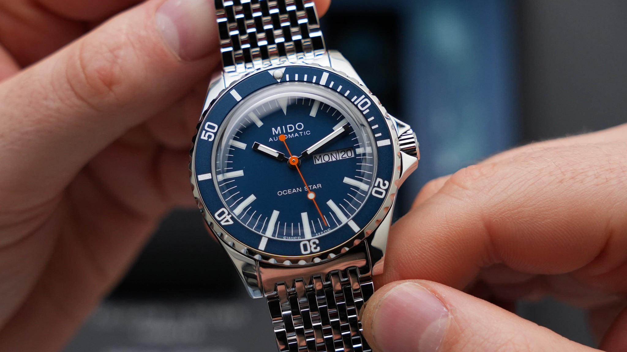 Mido Watch On Wrist Mido Ocean Star Tribute For Sale