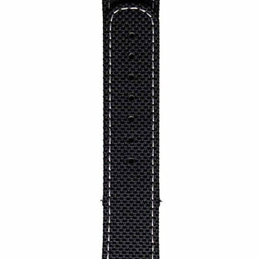 FORMEX ESSENCE "Deployant" Black Nylon Strap with White Stitching (without clasp)