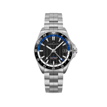 NORQAIN Adventure NEVEREST GMT Blue 41mm - Stainless Steel Bracelet