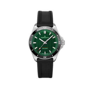 NORQAIN Adventure NEVEREST Green 40mm - Black Rubber Strap