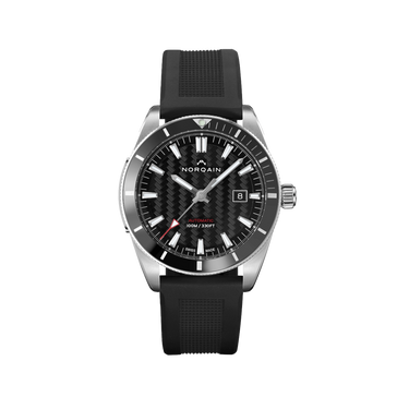 NORQAIN Adventure Sport Black 42mm - Black Rubber Strap