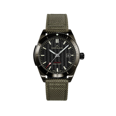 NORQAIN Adventure Sport Black PVD 42mm - Kaki Nordura Strap