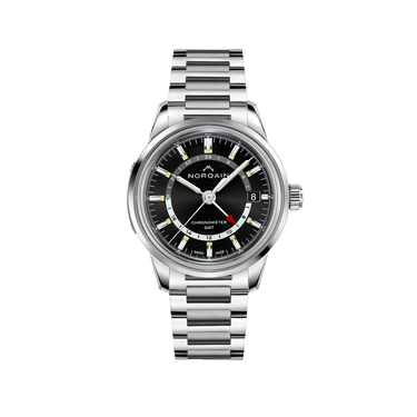 NORQAIN Freedom 60 GMT Black 40mm - Stainless Steel Bracelet