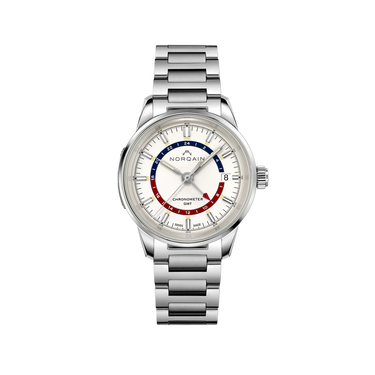 NORQAIN Freedom 60 GMT White 40mm - Stainless Steel Bracelet