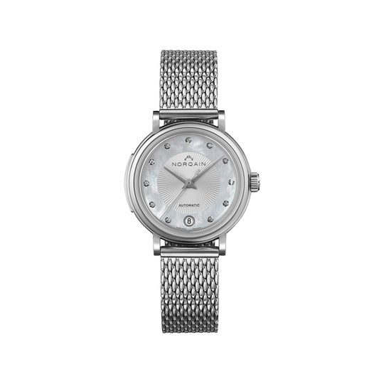 NORQAIN Freedom 60 Mother of Pearl 34mm - Milanese Strap