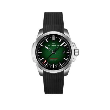 NORQAIN Independance Green Gradient 40mm - Black Rubber Strap