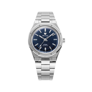 Nivada Grenchen F77 Stainless Steel Dark Blue Aventurine