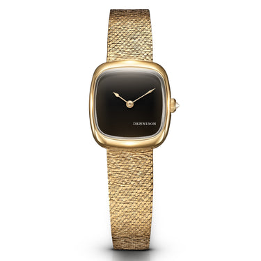 Dennison Mini Black Onyx In Gold