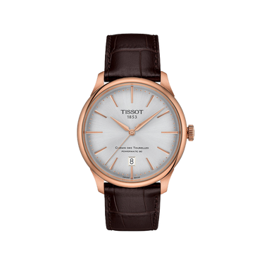 Tissot Chemin des Tourelles Powermatic 80 39mm - Rose Gold and Brown Leather