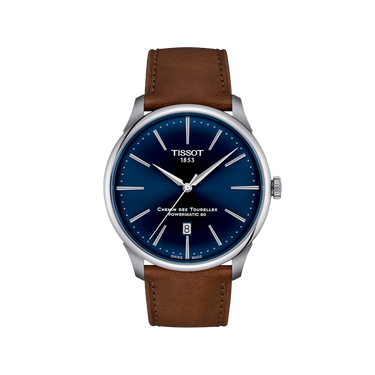 Tissot Chemin des Tourelles Powermatic 80 42mm - Blue and Brown Leather