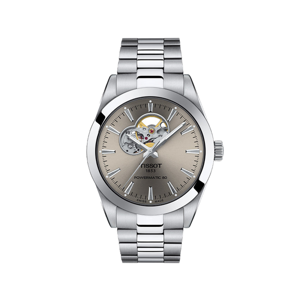 Tissot Gentleman Powermatic 80 Open Heart Rhodium – Time+Tide