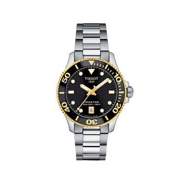 Tissot Seastar 1000 36mm - Black / Yellow Gold PVD