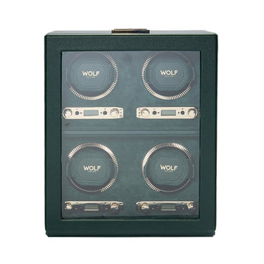 Wolf British Racing Green 4 Piece Watch Winder