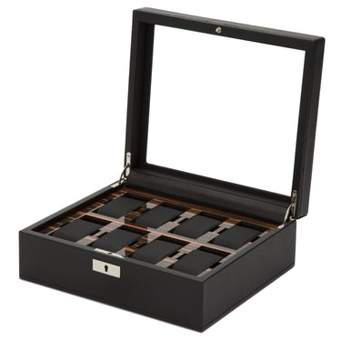 Wolf Roadster 8 Pc Watch Box Black