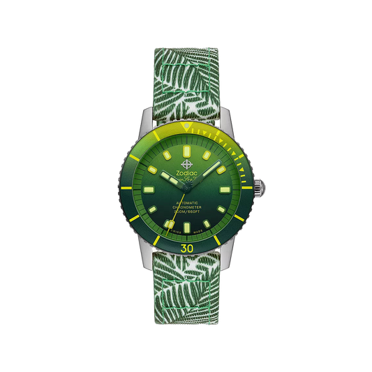 Zodiac "Pineapple" Super Sea Wolf Compression Diver Automatic Stainless Steel Watch Limited Edition