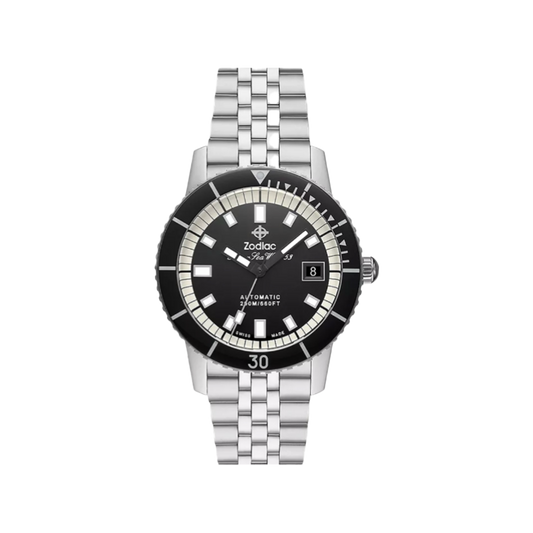 Zodiac Super Sea Wolf 53 Compression Automatic Stainless Steel Watch