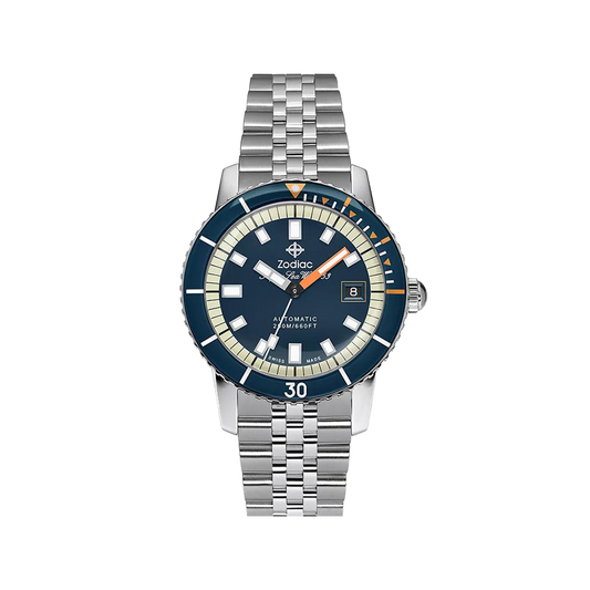 Zodiac Super Sea Wolf Compression Automatic Stainless Steel Watch